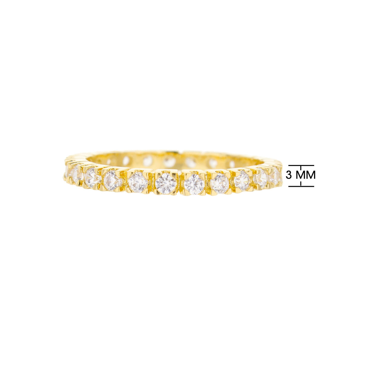 Glamour Pave Eternity Band gold pavé ring by Lauren G Adams, stackable with brilliant stones on Tampa Home & Garden Store