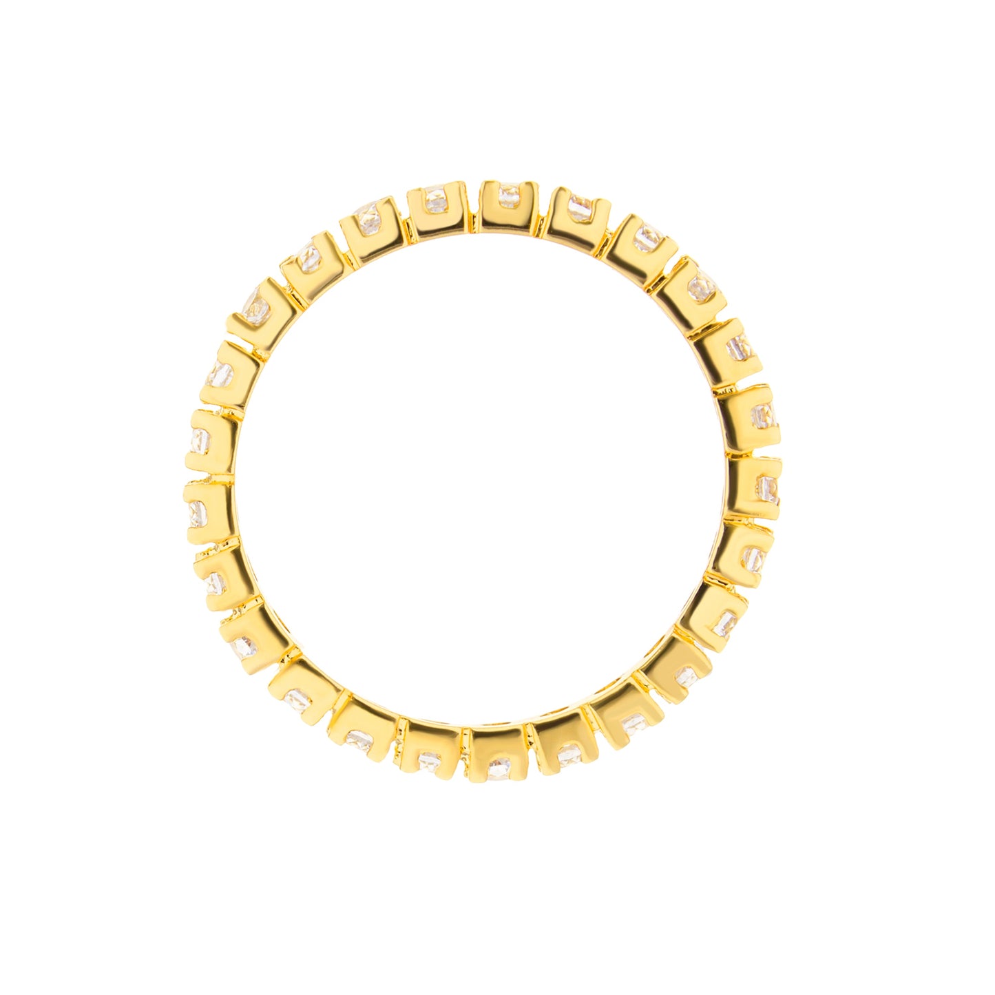 Glamour Pave Eternity Band stackable ring in yellow gold with pavé diamonds by Lauren G Adams on Tampa Home & Garden Store