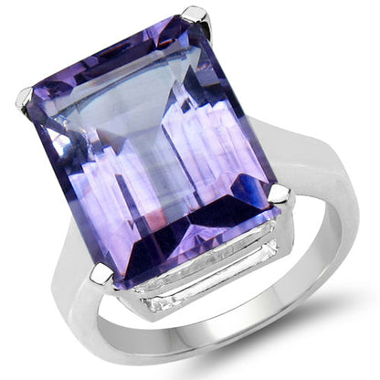 Ring: 11.47ct amethyst in .925 sterling silver, square-cut purple gemstone, by Bids.com on Tampa Home & Garden Store