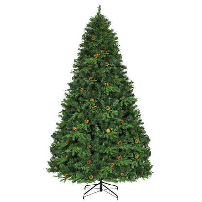 7.5 ft artificial Christmas tree with LED lights and pine cones on a stand DirectDeals on Tampa Home & Garden Store