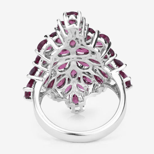 Rhodolite ring 7.52ct in .925 sterling silver with ornate lattice setting Bids.com on Tampa Home & Garden Store
