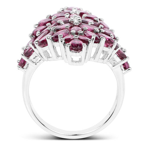 7.52 carat rhodolite cluster ring in .925 sterling silver with pink stones by Bids.com on Tampa Home & Garden Store