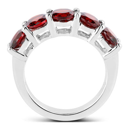 4.00 Carat Genuine Garnet .925 Sterling Silver Ring with five red garnets, by Bids.com on Tampa Home & Garden Store