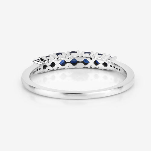 Ring with blue sapphires and white diamonds in 14K white gold, Bids.com on Tampa Home & Garden Store