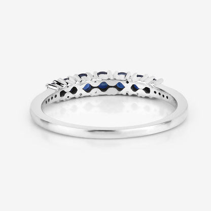 Ring with blue sapphires and white diamonds in 14K white gold, Bids.com on Tampa Home & Garden Store