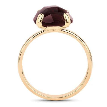 7.38 Carat Genuine Garnet Ring with gold-tone setting on Tampa Home & Garden Store