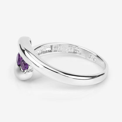 Ring 0.54ct genuine amethyst set in 925 sterling silver band by Bids.com on Tampa Home & Garden Store
