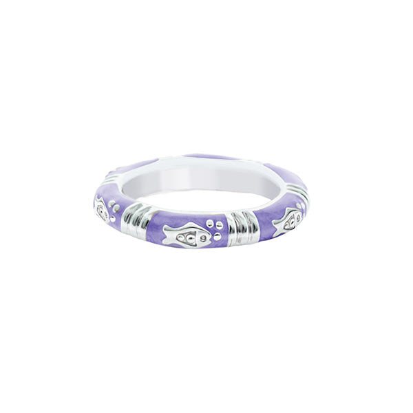 Ocean Love Stackable Ring in purple enamel with silver-tone accents by Lauren G Adams on Tampa Home & Garden Store