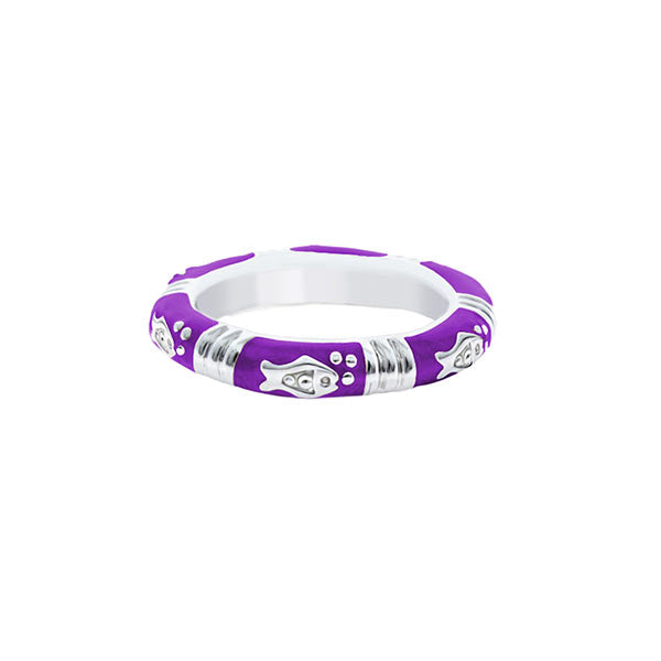 Ocean Love Stackable Ring in purple enamel with silver accents by Lauren G Adams on Tampa Home & Garden Store