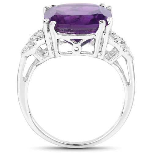 Ring: 5.87ct amethyst with diamond accents in .925 sterling silver setting by Bids.com on Tampa Home & Garden Store
