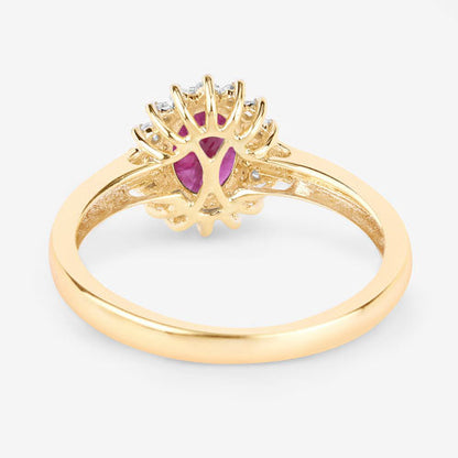 1.01 Carat Ruby and White Diamond Ring in 10K yellow gold with diamond accents by Bids.com on Tampa Home & Garden Store