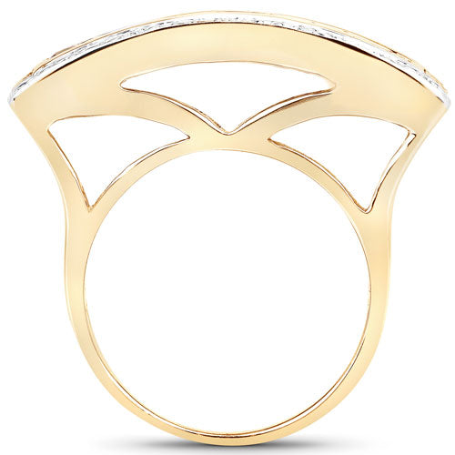 1.08 Carat Genuine Yellow Sapphire .925 Sterling Silver Ring with openwork design on Tampa Home & Garden Store