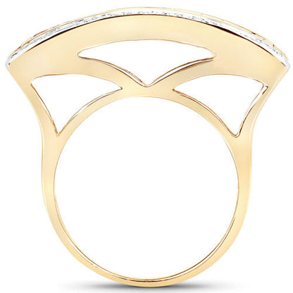 1.08 Carat Genuine Yellow Sapphire .925 Sterling Silver Ring with openwork design on Tampa Home & Garden Store