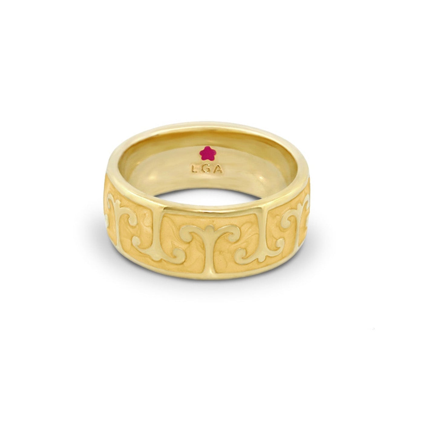 Renaissance Style Ring Scroll Band gold with ornate scroll motif Lauren G Adams LGA on Tampa Home & Garden Store