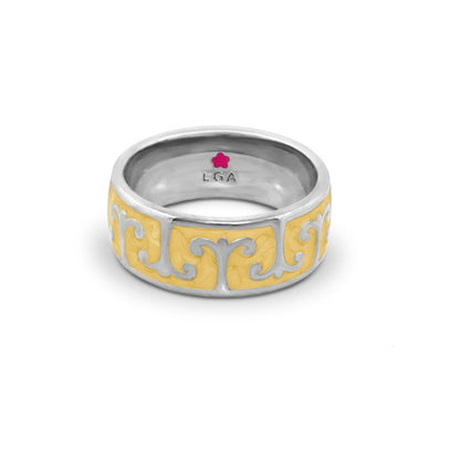 Renaissance Style Ring — Scroll Band two-tone gold and silver by Lauren G Adams on Tampa Home & Garden Store