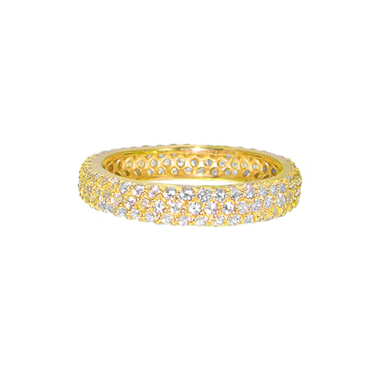 Glamour Pave Ring yellow gold eternity band with pavé diamonds by Lauren G Adams on Tampa Home & Garden Store
