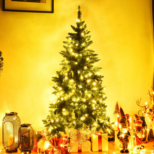 DirectDeals Pre-Lit Artificial Half National Christmas Tree with 8 flash modes warm white lights on Tampa Home & Garden Store
