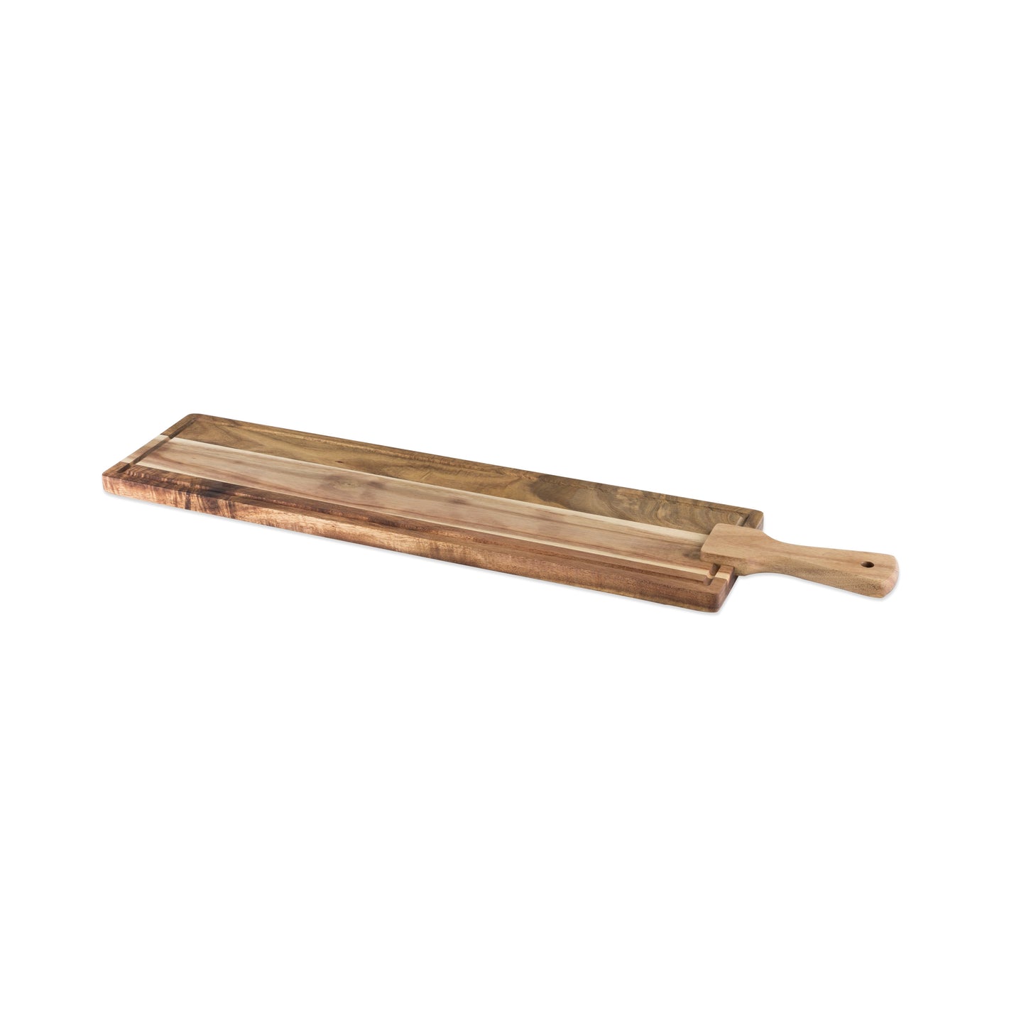 Rustic Acacia Wood And Leather Tapas Board