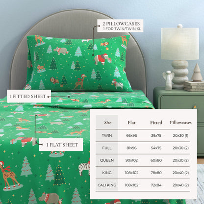 Soft and Plush Turkish Cotton Christmas Sheets