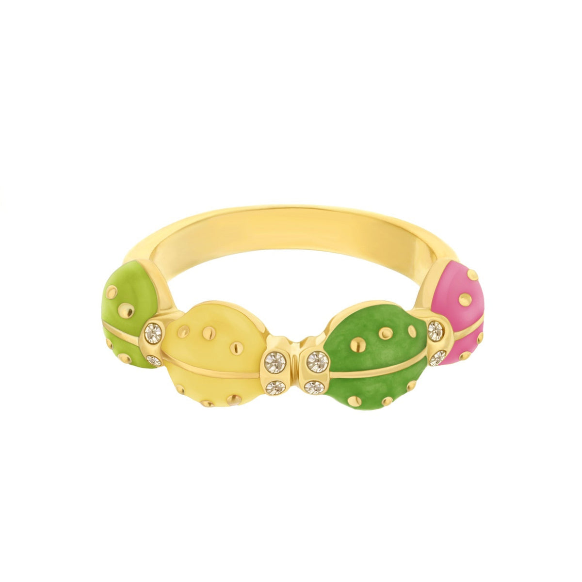Lady Poof Ring stackable butterfly ring in enamel with crystal accents on Tampa Home & Garden Store