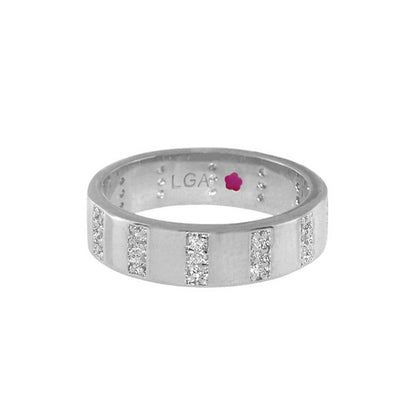 Glamour Pave Stackable Ring pavé stripe band eternity ring silver diamonds Lauren G Adams on Tampa Home & Garden Store