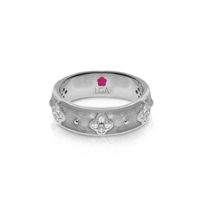 Clover and Clover ring by Lauren G Adams, stackable clover motifs on Tampa Home & Garden Store