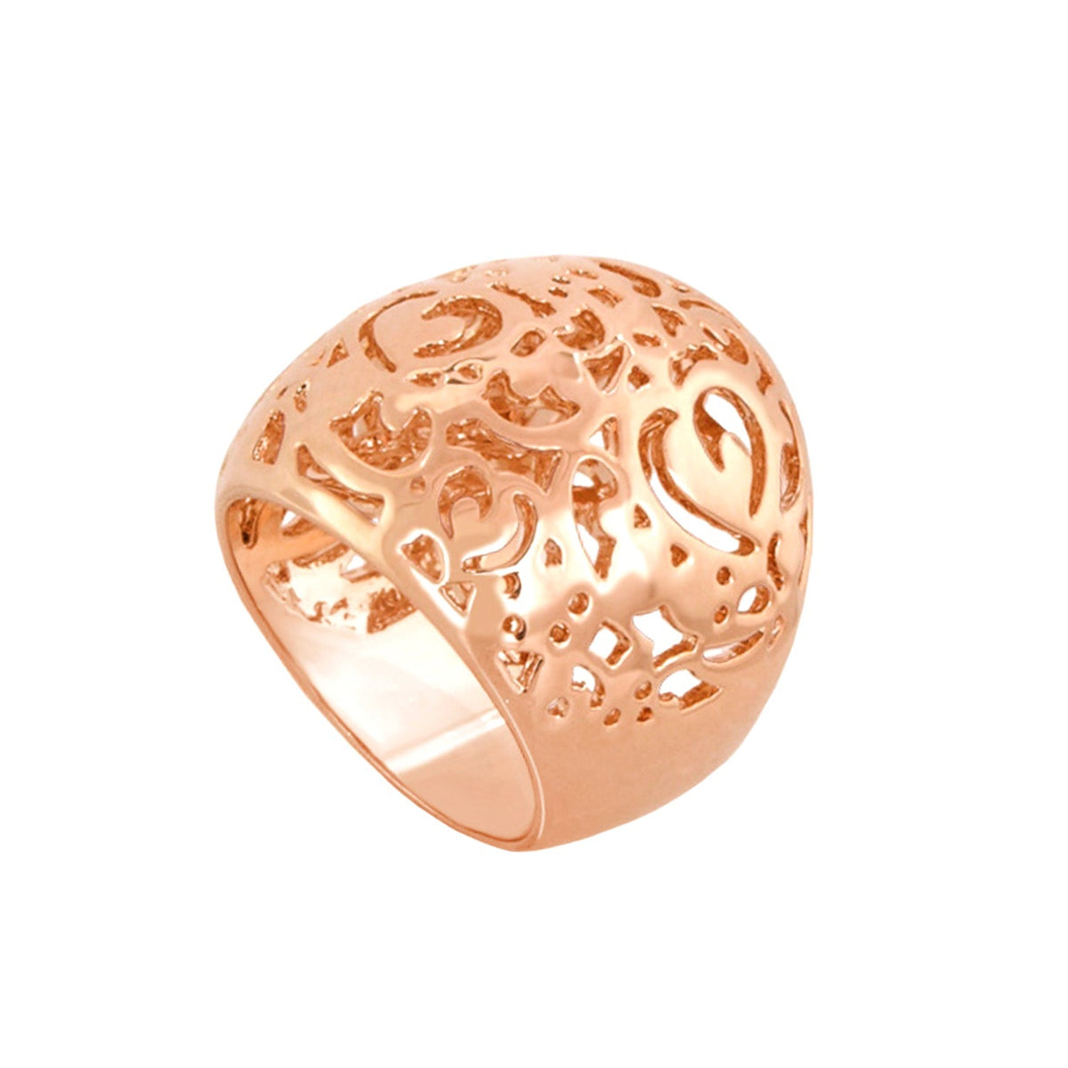 Hidden Hearts Ring Filigree Dome rose gold cocktail ring by Lauren G Adams on Tampa Home & Garden Store