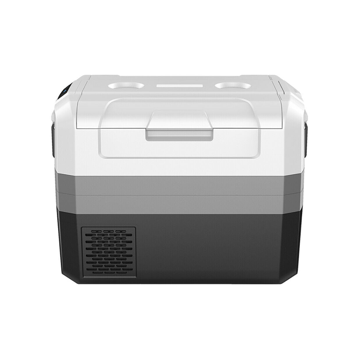 GemGear 58-qt portable electric camping cooler with white lid gray mid black base on Tampa Home & Garden Store