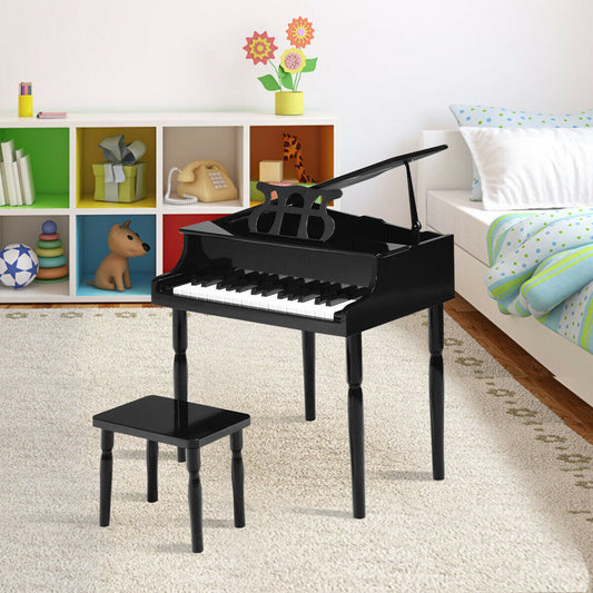 30-Key Wood Toy Kids Grand Piano with Bench - Tampa Home & Garden Store