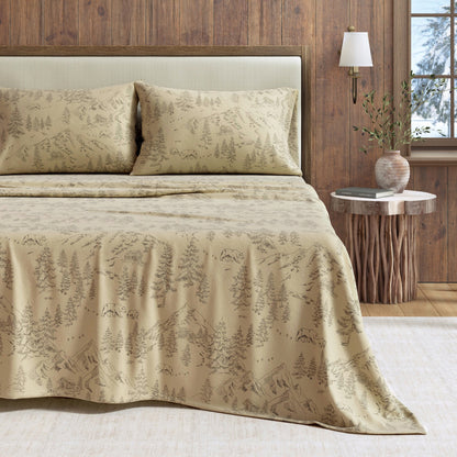 Classic Turkish Cotton Flannel Sheet and Pillow