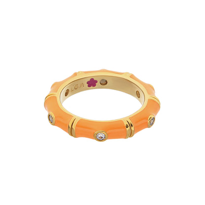 Tiny Dots Stackable Ring Crystal Dot Band orange gold with crystal accents Lauren G Adams on Tampa Home & Garden Store