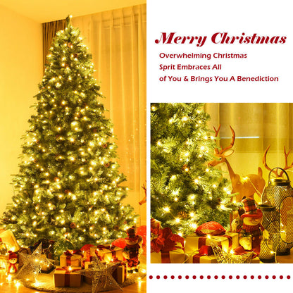 7.5 ft Artificial Christmas Tree DirectDeals with warm LED lights and pine cones on Tampa Home & Garden Store
