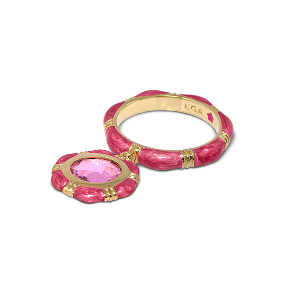 Prince Charming Ring ridged band charm stackable set of 2 by LGA on Tampa Home & Garden Store on Tampa Home & Garden Store