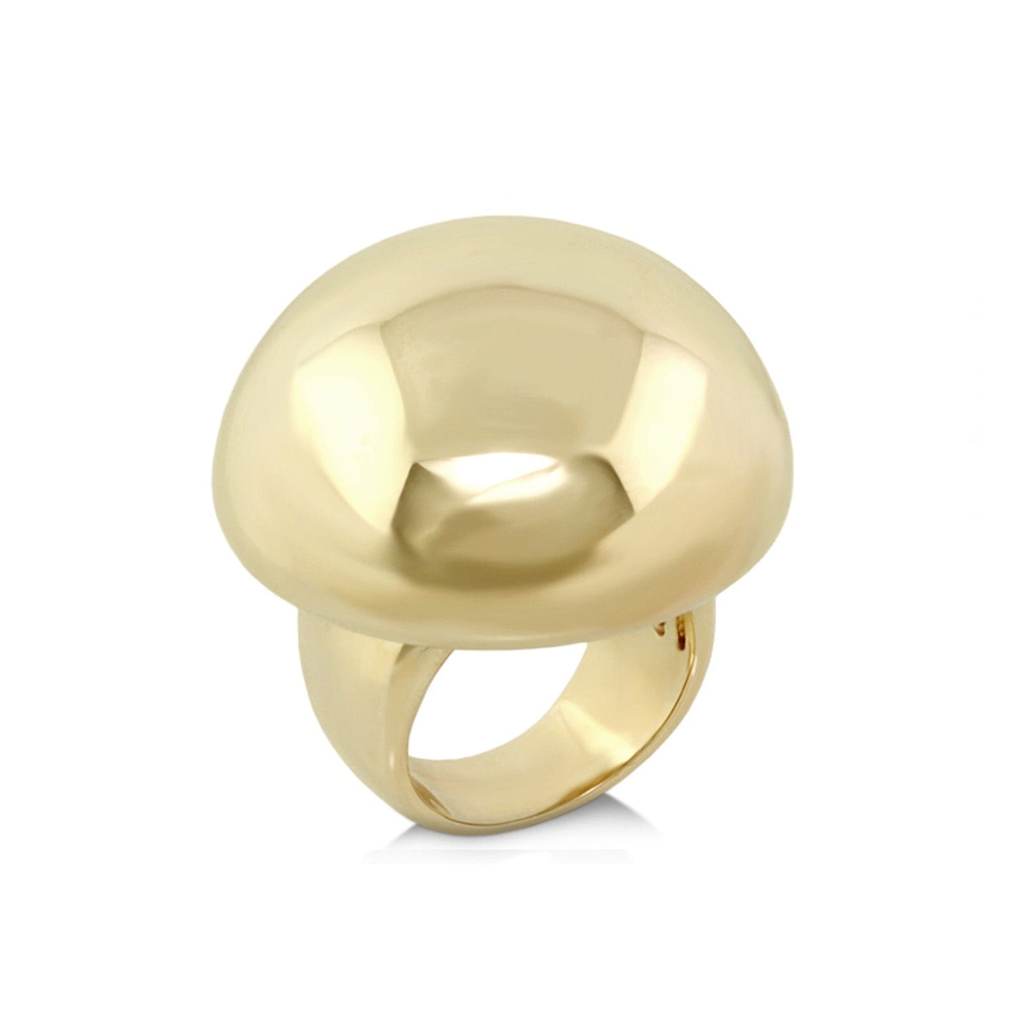 Dome cocktail ring gold-tone by Lauren G Adams, wide domed top with smooth finish on Tampa Home & Garden Store