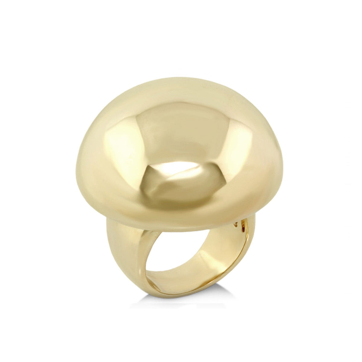 Dome cocktail ring gold-tone by Lauren G Adams, wide domed top with smooth finish on Tampa Home & Garden Store