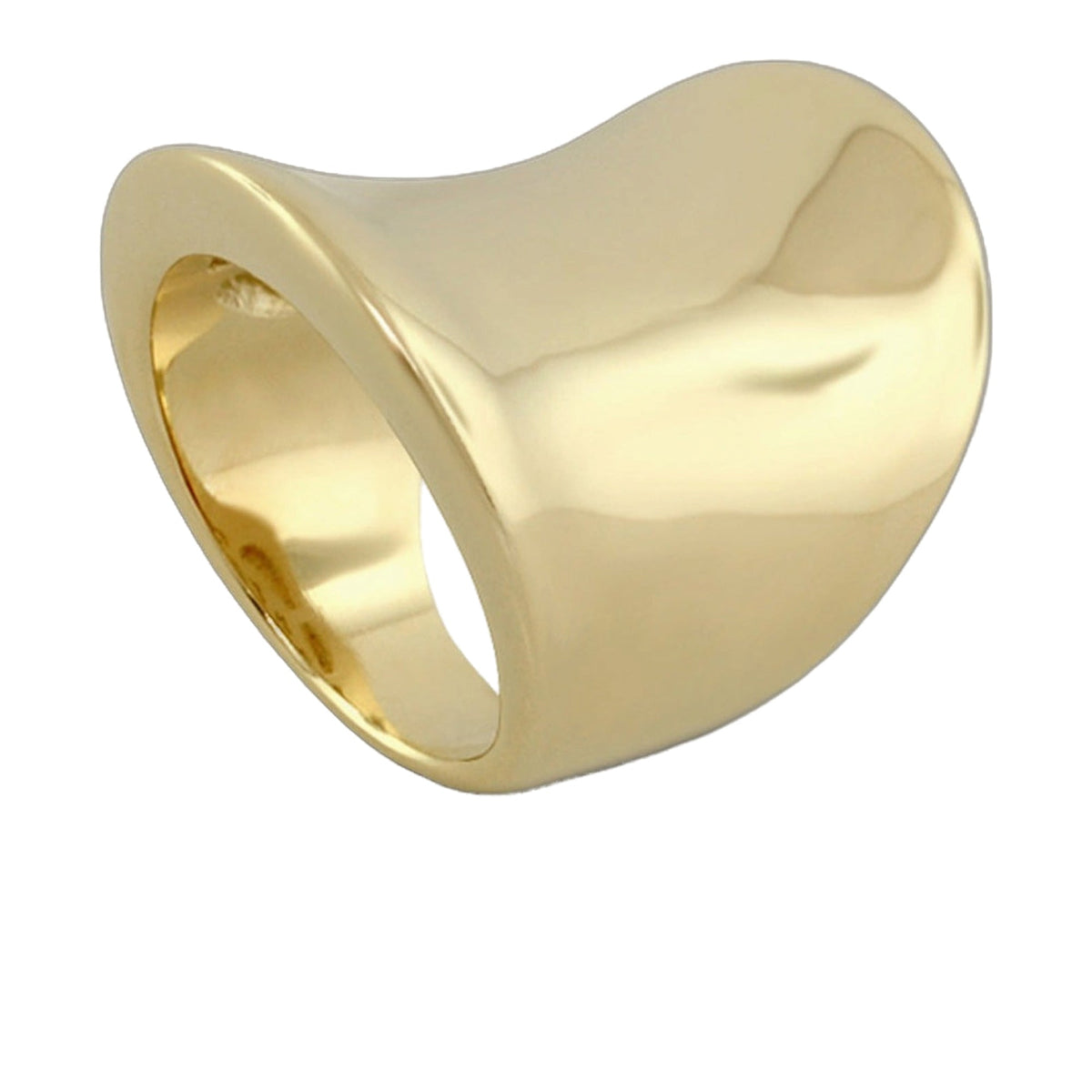 Shiny Circles Ring by Lauren G Adams, cocktail ring in polished gold with sculpted circles on Tampa Home & Garden Store