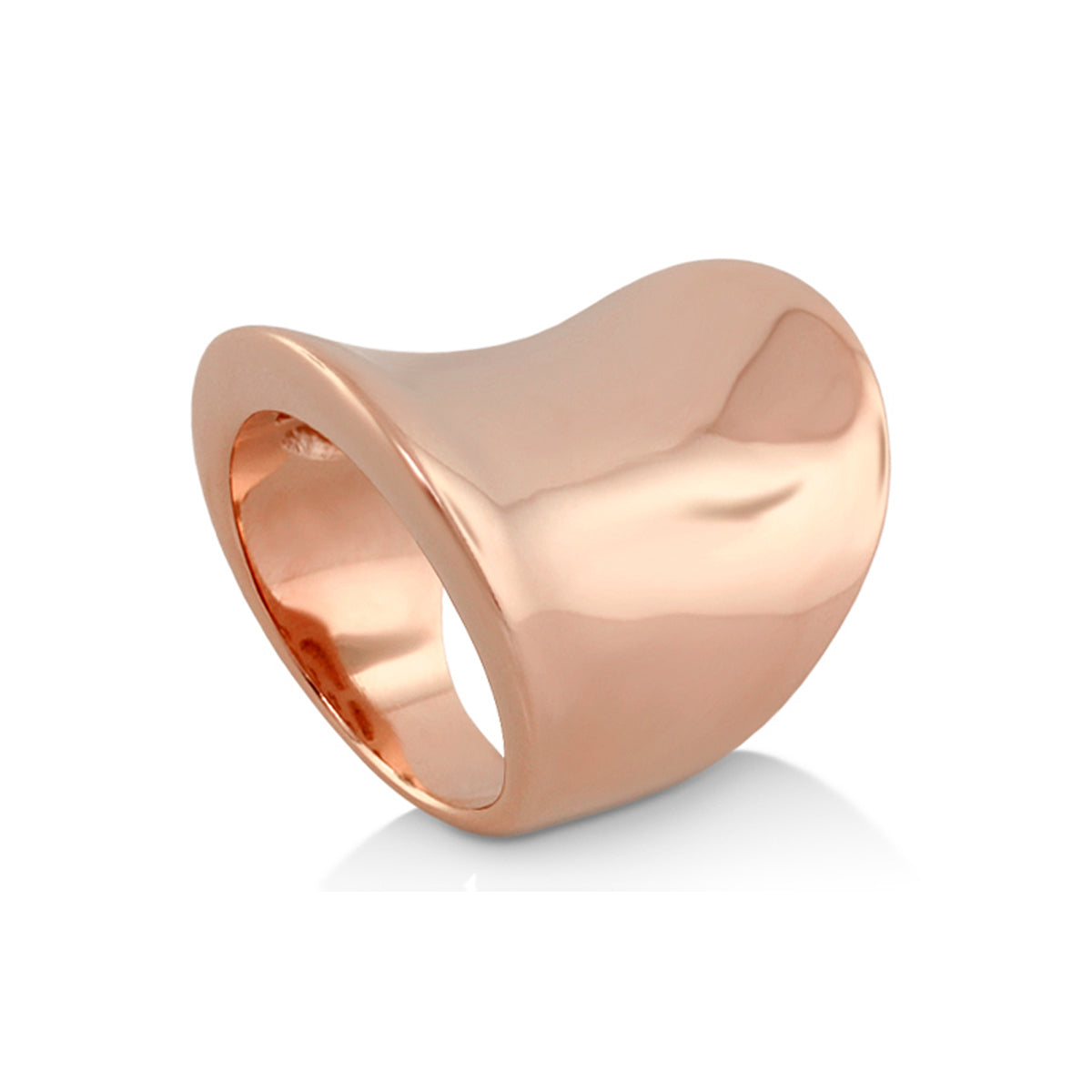 Shiny Circles Ring rose gold cocktail ring with an oversized abstract looping motif on Tampa Home & Garden Store
