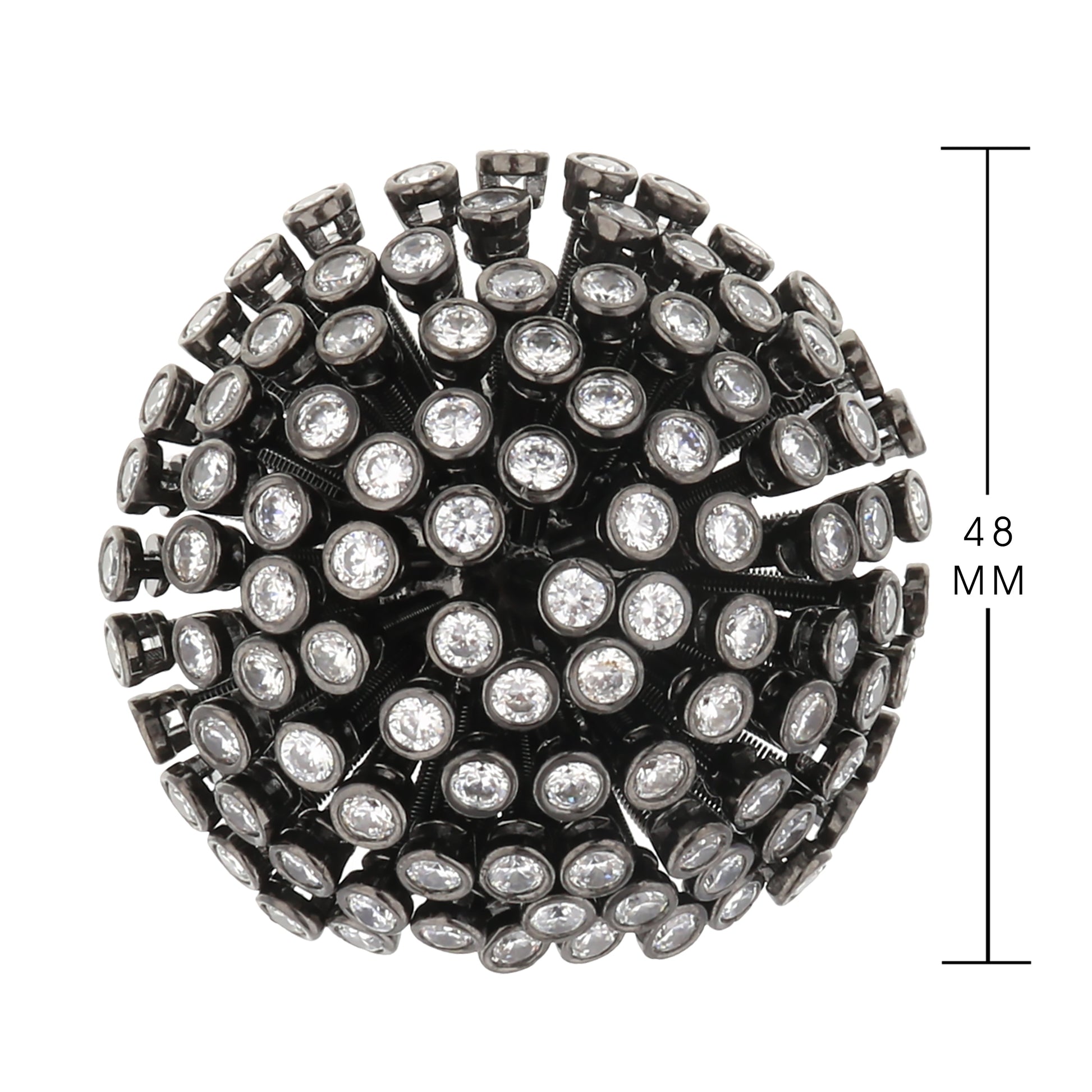Starburst Bouquet Cocktail Ring by Lauren G Adams; crystal cluster in dark metal on Tampa Home & Garden Store