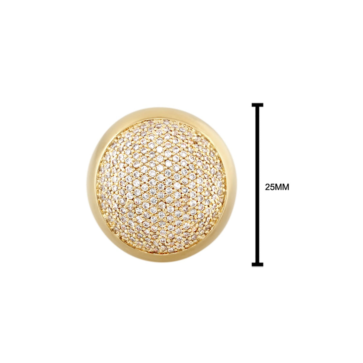 Beautiful Blossom cocktail ring by Lauren G Adams in gold tone with pave crystals, 25mm top on Tampa Home & Garden Store