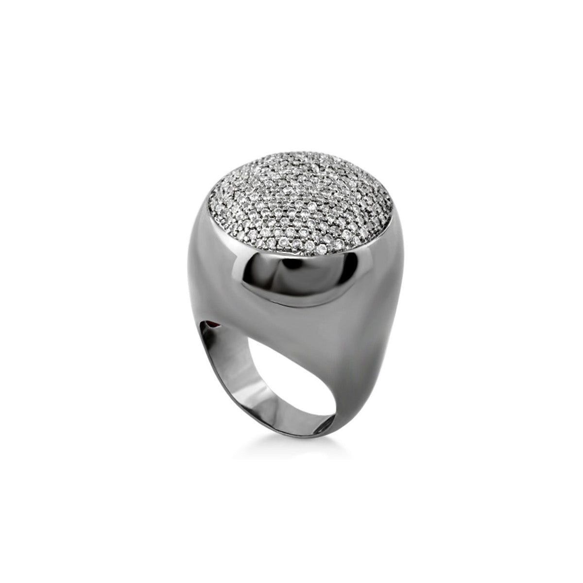 Beautiful Blossom Cocktail Ring by Lauren G Adams in silver-tone with pavé stones on Tampa Home & Garden Store