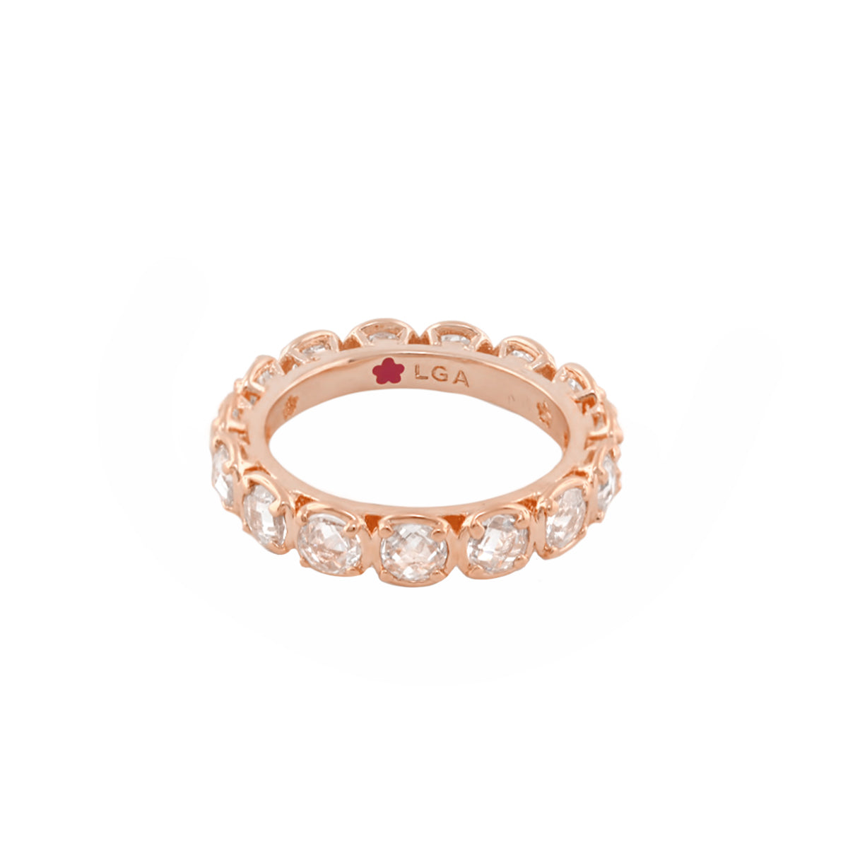Glamour Eternity Ring rose gold stackable ring with clear round stones by Lauren G Adams on Tampa Home & Garden Store