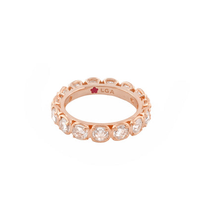 Glamour Eternity Ring rose gold stackable ring with clear round stones by Lauren G Adams on Tampa Home & Garden Store