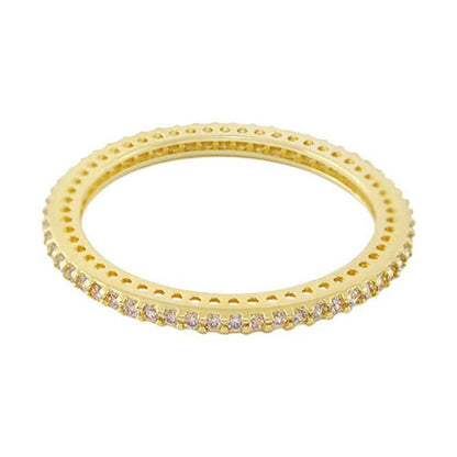 Axis Stackable Ring in gold with pavé diamonds by Lauren G Adams on Tampa Home & Garden Store