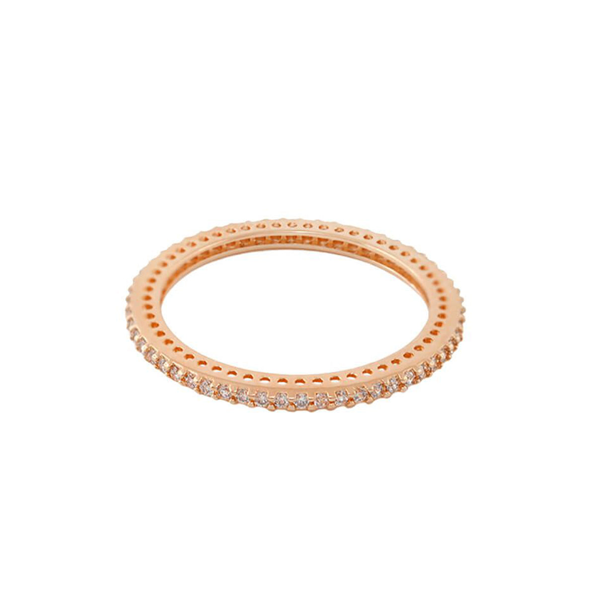Axis Stackable Ring rose gold with pave diamond band by Lauren G Adams on Tampa Home & Garden Store