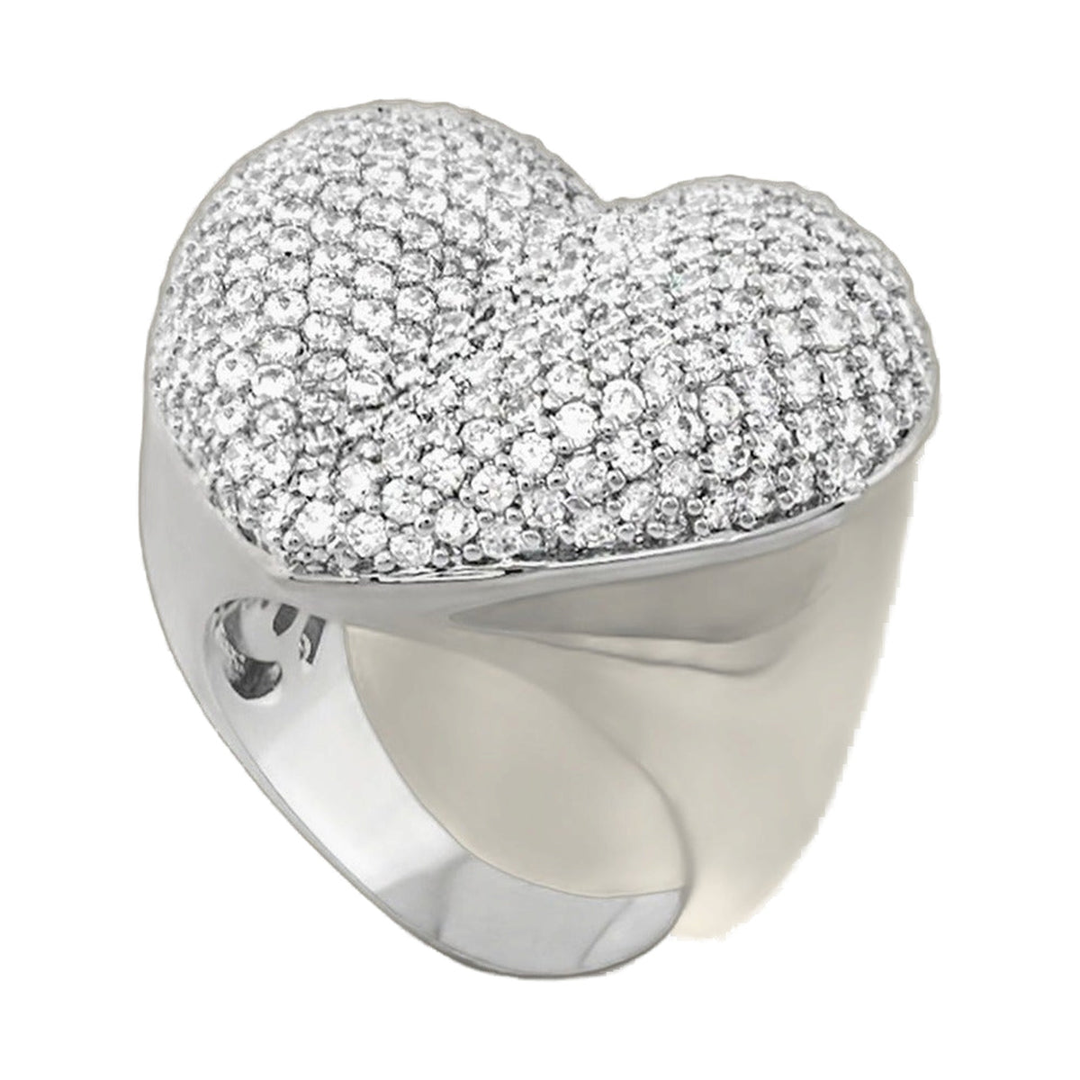Shimmer & Glimmer cocktail ring by Lauren G Adams, pavé crystal dome in silver-tone metal on Tampa Home & Garden Store