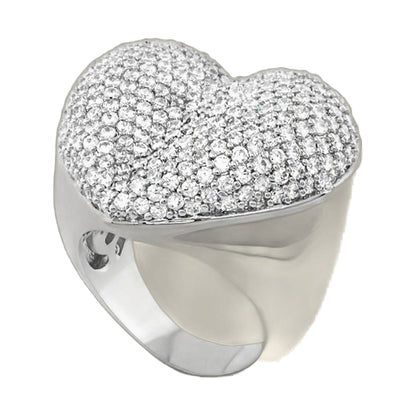 Shimmer & Glimmer cocktail ring by Lauren G Adams, pavé crystal dome in silver-tone metal on Tampa Home & Garden Store
