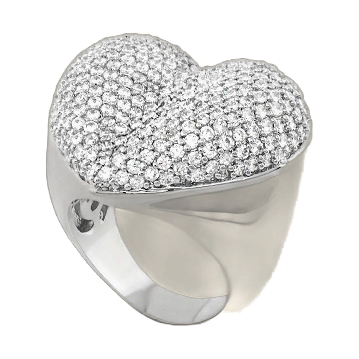 Shimmer & Glimmer Cocktail Ring by Lauren G Adams, pavé crystals in silver-tone metal on Tampa Home & Garden Store