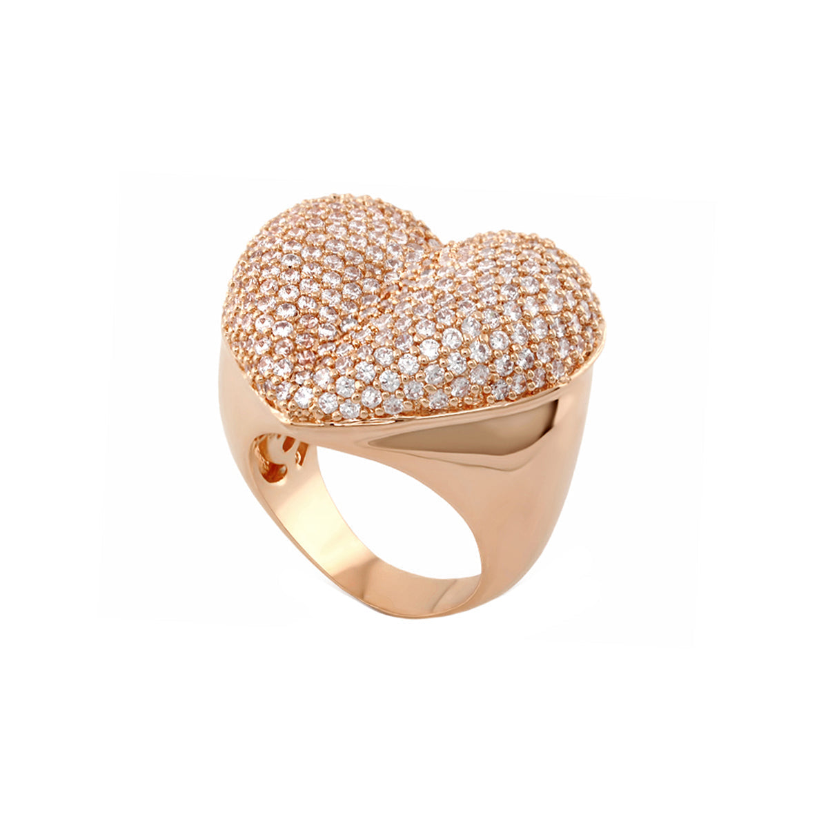 Shimmer & Glimmer Cocktail Ring rose-gold tone with pavé diamonds by Lauren G Adams on Tampa Home & Garden Store