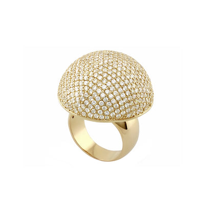 Shimmer & Glimmer Cocktail Ring by Lauren G Adams, gold-tone pavé-diamond dome on Tampa Home & Garden Store