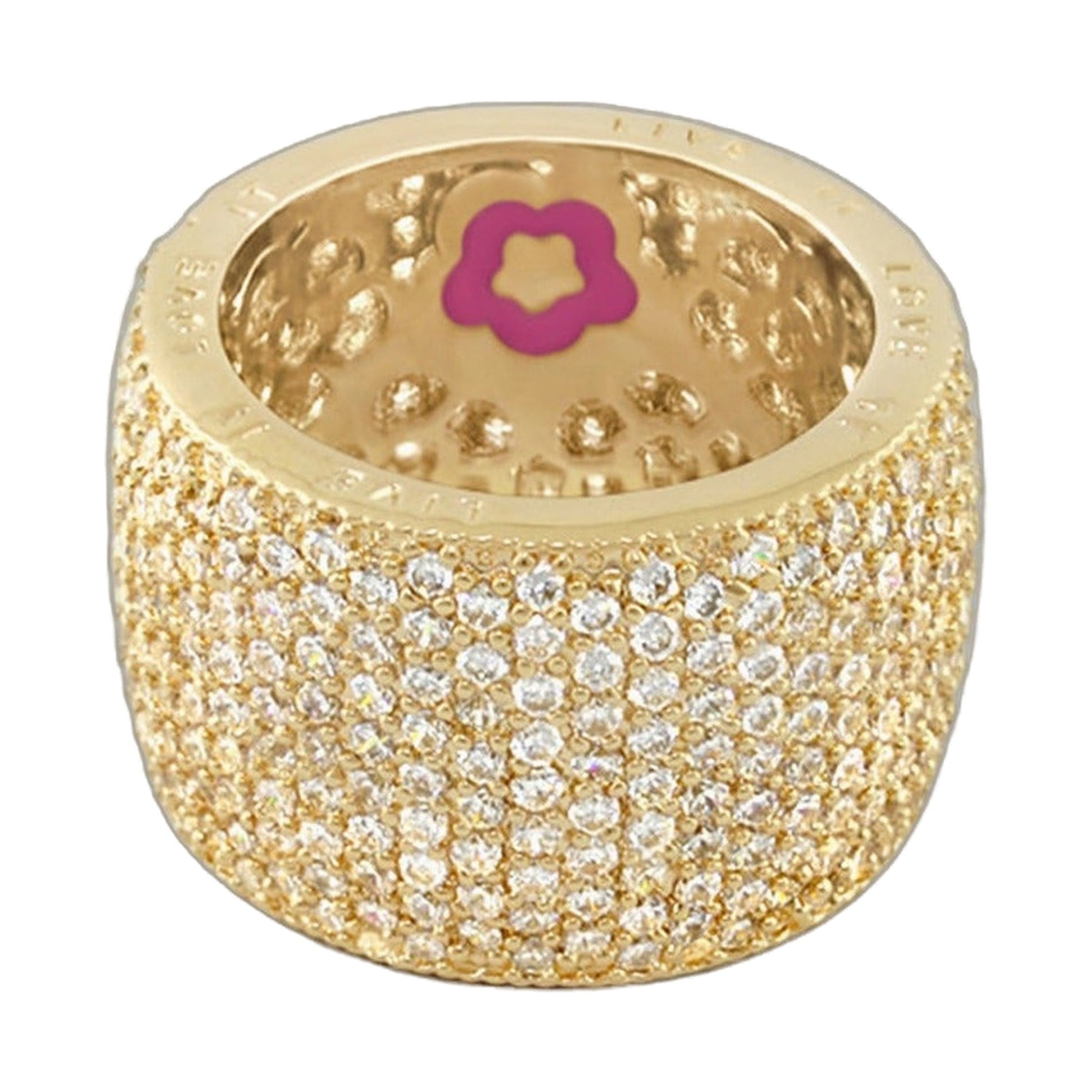 Shimmer & Glimmer Eternity Band ring gold-tone with pavé crystals by Lauren G Adams on Tampa Home & Garden Store